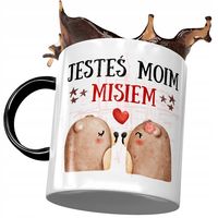 Kubek Czarny Z Misiem Miś Słodki Na Prezent Z Nadrukiem Ze Zdjęciem