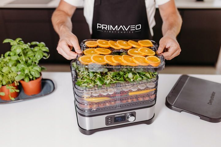 Suszarka do Grzybów Owoców Warzyw 16,8L TERMOOBIEG 450W TIMER PRIMAVEO 7SIT zdjęcie 4