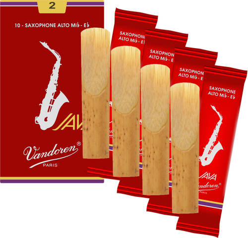Stroik saksofon altowy alt 2 Vandoren JAVA Filed Red SR262R ZESTAW 4 szt. na Arena.pl