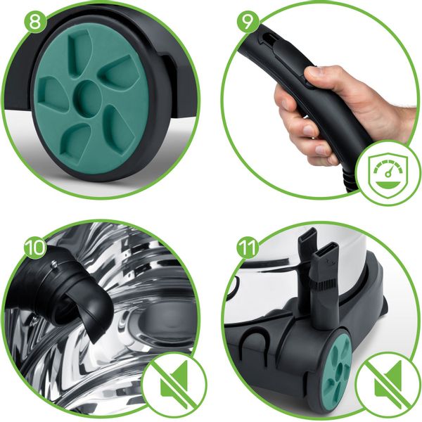 Odkurzacz przemysłowy 30L 1600W HM-402 zdjęcie 13