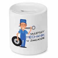 Skarbonka Dla Mechanika Najlepszy Mechanik Prezent Z Nadrukiem Ze Zdjęciem