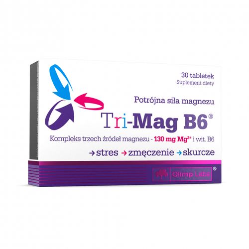 OLIMP TRI-Mag B6 3x30 tabl MAGNEZ WITAMINY I MINERAŁY WITAMINA B6 na Arena.pl