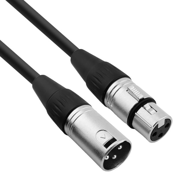 Kabel przewód mikrofonowy XLR XLR 1,5 m 0,23mm czarny Red's Music MC0115 PL zdjęcie 1