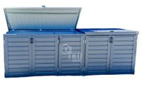 Zabudowa koszy na śmieci wiata obudowa kubłów 345x80x120 cm 5x240L TKD349