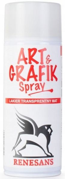 Renesans Werniks MATOWY do farb akrylowych 400 ml. spray zdjęcie 1