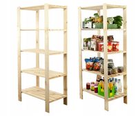 Emaga Regał na buty zabawki drewniany MAXI 5p ażurowe