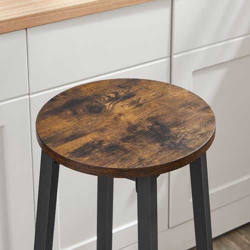 Taboret barowy - rustykalny / nogi czarne na Arena.pl