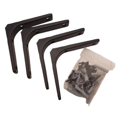 Wspornik ścienny pod półkę czarny mat 4 szt na Arena.pl