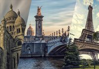 FOTOTAPETA widok miasto Paryż wieża Eiffla 300x210