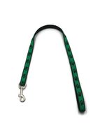 A-502 PEJCZ PODWÓJNA, KRÓTKA SMYCZ DLA PSA TAŚMA ŁAPKI 20mm/80cm Kolor - łapki zielony