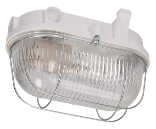 Lampa plafon sufitowy natynkowy OVAL-7063NB 100W IP54 do garażu kotłowni zdjęcie 1