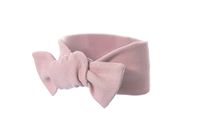 Pupill OPAL opaska wiosenna z kokardą prążkowana pudrowy róż 48-50