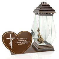 ZNICZ XXL z METALOWĄ PODSTAWKĄ + DEDYKACJA dla BABCI DZIADKA MAMY TATY