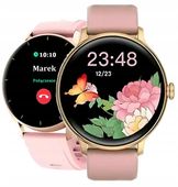 ZEGAREK SMARTWATCH SPORTOWY ROZMOWY DAMSKI POLSKIE MENU ZŁOTY