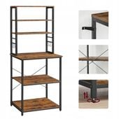 Regał szafka kuchenna 6 POZIOMÓW dąb rustykalny 40 x 60 x 167 vintage