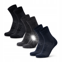 Lekkie Skarpety Trekkingowe Merino DANISH ENDURANCE Turystyczne 3-pak 43-47
