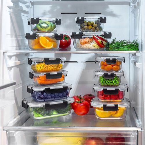 POJEMNIKI NA ŻYWNOŚĆ SZKLANY ZESTAW POJEMNIKÓW SZKLANE PUDEŁKO na Arena.pl