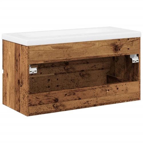 Szafka z wbudowaną umywalką, stare drewno na Arena.pl