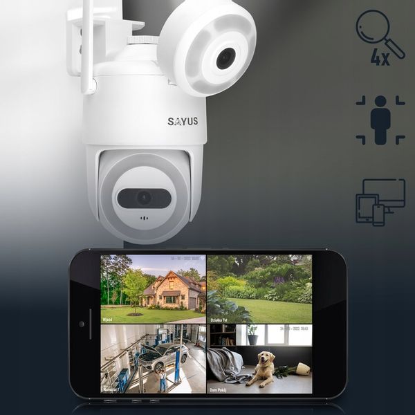 OBROTOWA KAMERA ZEWNĘTRZNA IP WIFI ICSEE ZOOM DWA OBIEKTYWY ULTRA HD 3MPx zdjęcie 12