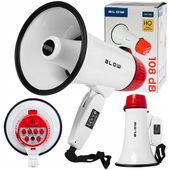 MEGAFON PRZENOŚNY HORN SYRENA NAGRYWANIE GŁOŚNIK 20W 108dB WZMACNIACZ GŁOSU