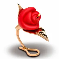 xr brands rose candle z uchwytem, czerwona, dekoracyjna świeca sojowa