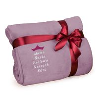 DUŻY KOC GRUBY CIEPŁY 200 X 220 HAFT PLED NARZUTA PREZENT DLA MAMY