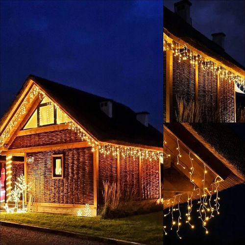 LAMPKI SOPLE CHOINKOWE 300LED KURTYNA ŚWIETLNA FLASH ZEW/WEW CIEPŁY BIAŁY na Arena.pl
