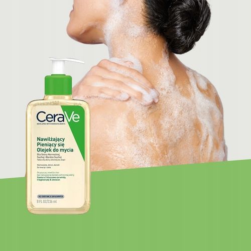 CeraVe Olejek Nawilżający Pieniący Się Do Mycia Twarzy Ciała 236ml + GRATIS na Arena.pl