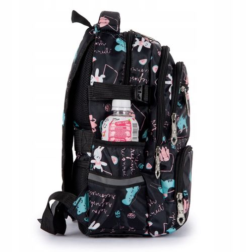 Plecak TORNISTER szkolny dziecięcy pojemny czarny Klasy 1-3 Odblaski BIVACC na Arena.pl