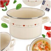 Garnek EMALIOWANY do gotowania tradycyjny na gaz indukcję 16 cm 1,4L ORION