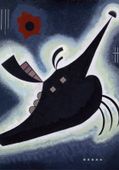 Plakat 70x100cm Pointed Black, Wassily Kandinsky Vintage do Salonu