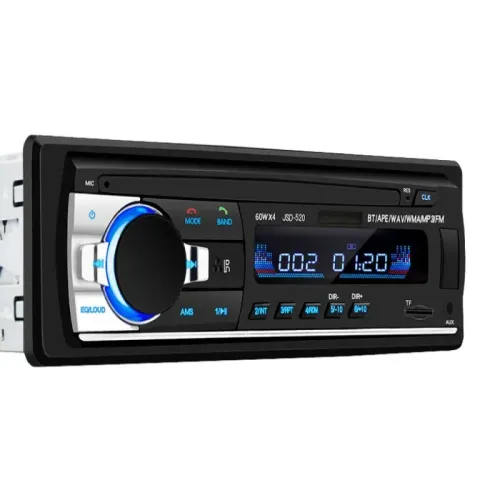 Radio samochodowe bluetooth usb aux sd 1-din mikrofon + pilot 4 x 60w na Arena.pl
