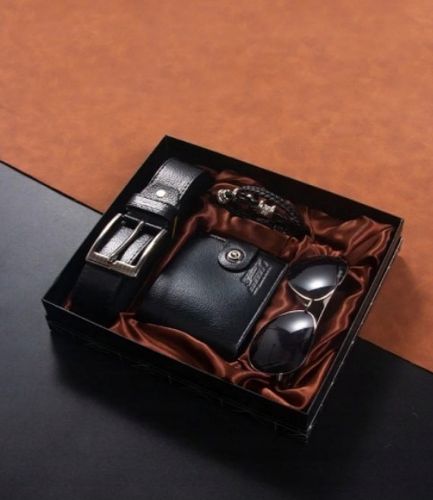 Męski Zestaw Prezentowy z Portfelem, Paskiem, Okularami i Bransoletką na Arena.pl