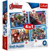puzzle 4w1 odważni avengersi 34386