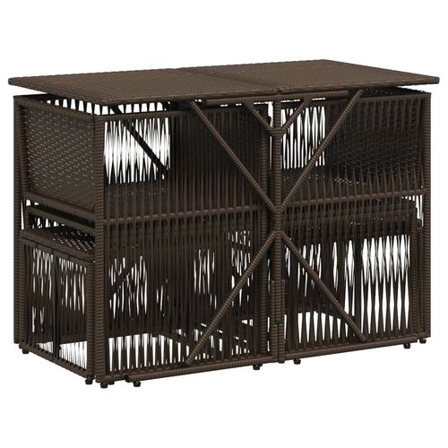 7-cz. zestaw mebli ogrodowych, z poduszkami, brązowy, rattan PE na Arena.pl