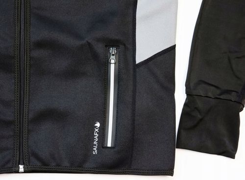 Kurtka z kapturem męska neopren Jogging Sauna Odblask FITNESS SAUNATEK r. L na Arena.pl