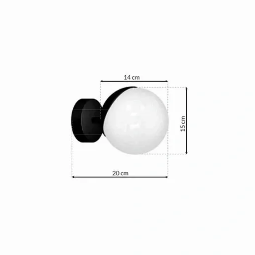Kinkiet SFERA BLACK 1xE14 zdjęcie 12