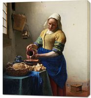 Obraz 90x100cm Mleczarka, Vermeer Vintage do Salonu