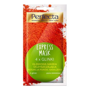 Perfecta Express Mask -  redukcja porów & nawilżanie - 8ml glinkowa maska oczyszczająca
