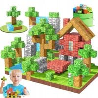 KLOCKI MAGNETYCZNE 100 ELEM ZESTAW PIERWOTNY LAS DLA DZIECI ŚWIETNY PREZENT