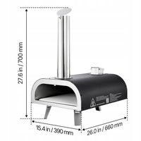 VEVOR Zewnętrzny Piec Pizzy 12" Przenośny Piec Do Pizzy Opalany Drewnem