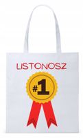 Dla Listonosza Prezent Torba Eco Biała Shopper Z Nadrukiem Ze Zdjęciem