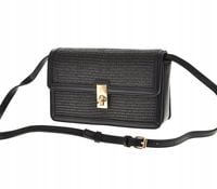 Pierre Cardin - torebka listonoszka pleciona czarny 240403