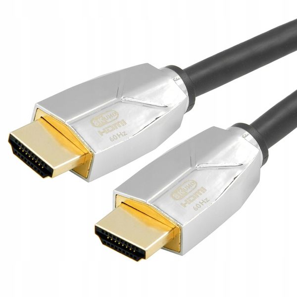 KABEL PRZEWÓD HDMI 2.1 Z ETHERNET 8K 4K 120Hz UHD 48Gbps HDR 3D eARC PRO 1m zdjęcie 2