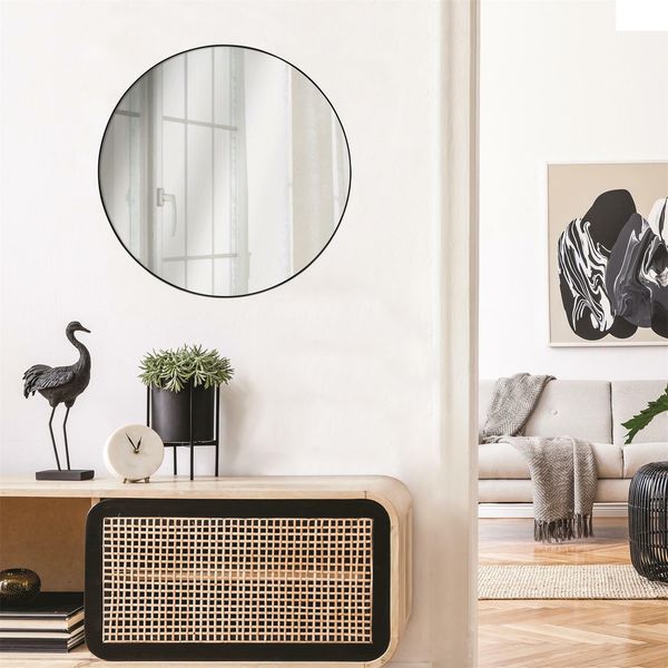 Lustro Navira czarne 55cm okrągłe zdjęcie 3
