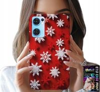 ETUI DO OPPO RENO7 5G - PŁATKI ŚNIEGU, ŚNIEG, GWIAZDKI, ŚWIĘTA