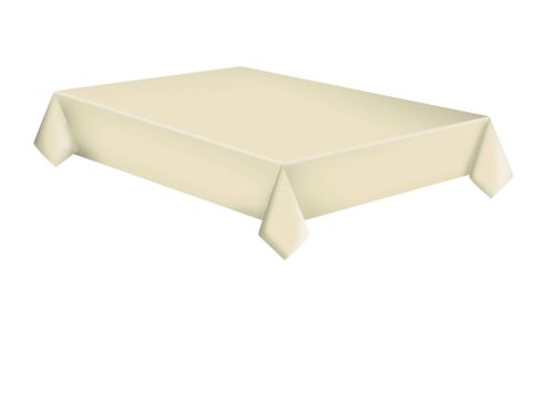 Obrus papierowy kremowy ecru w białe kropki, 120x180 cm na Arena.pl