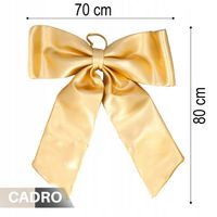 Kokarda na drzwi choinkę duża 80x70 cm złota dekoracyjna świąteczna XXL