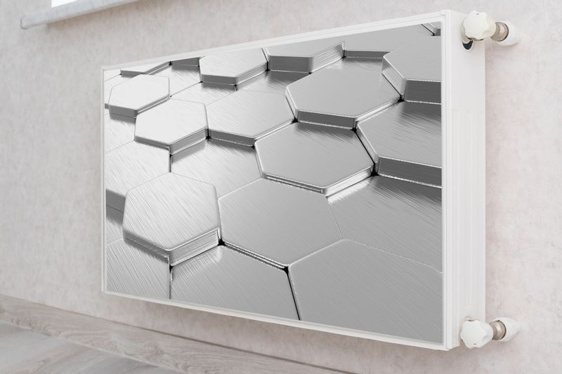 Mata MAGNETYCZNA Kaloryfera Heksagony Nowoczesny Wzór 3D 120cm x 60cm zdjęcie 4