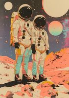 Plakat 21x29,7cm Astrounauci Kosmonauci